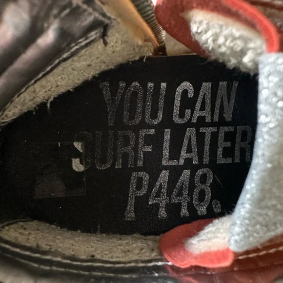 P448 Women’s Black, Metallic and Lace High Tops, Size 9-9.5 - Picture 8 of 10